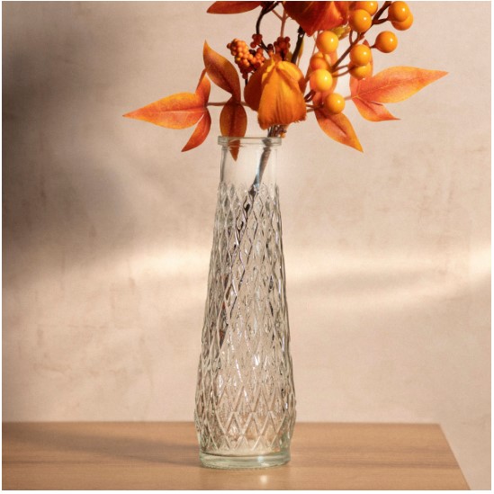 Βάζο Γυάλινο Διάφανο 6,5x22εκ. Archie Homla 228805 (Υλι